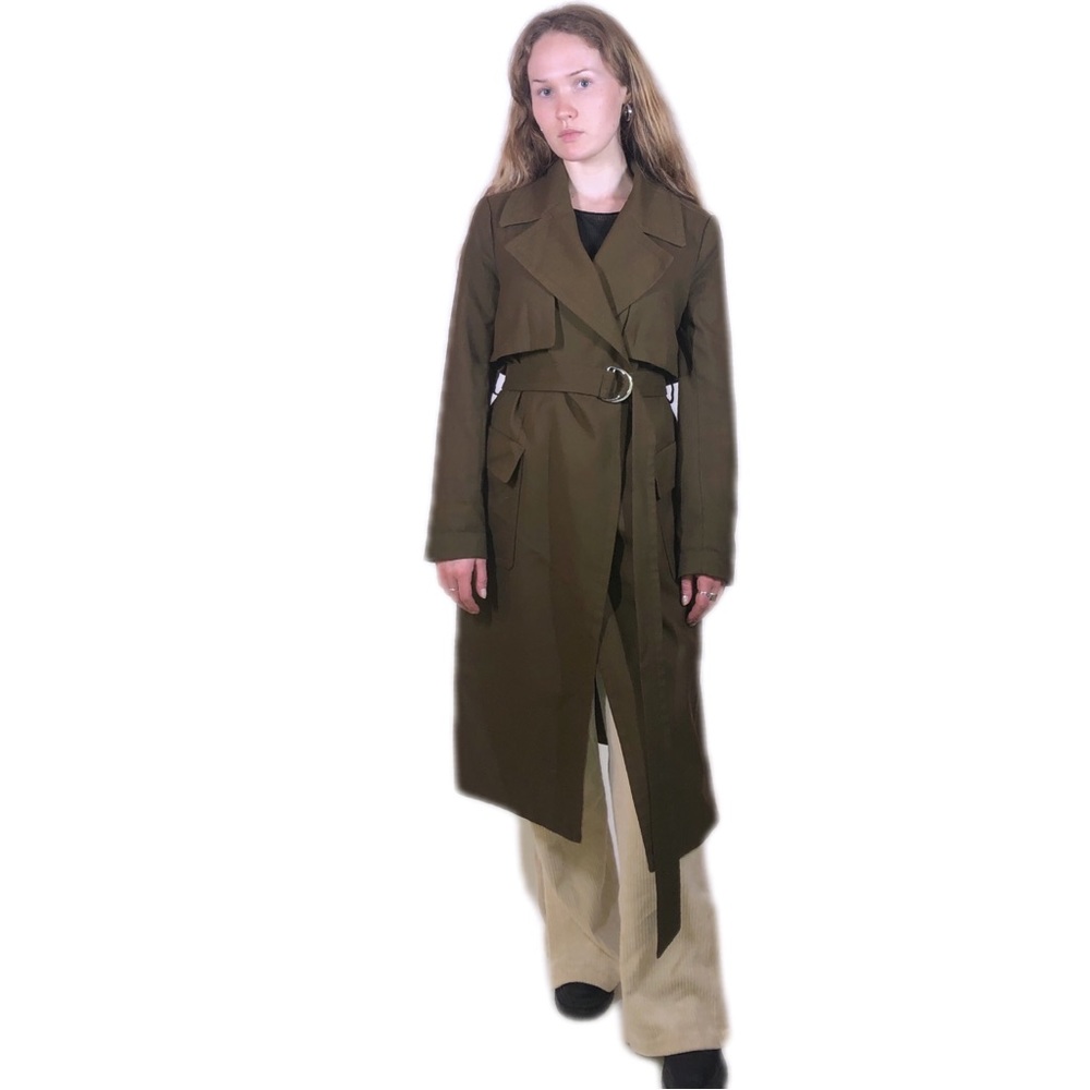 Kaki trench coat